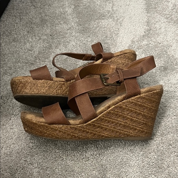 Brown Wedge Jelly PopSandals - Picture 1 of 3